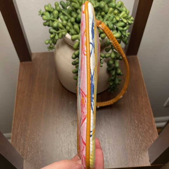 MONOGRAM “C” multicolor wristlet // colorful stripes // zipper closure - Picture 7 of 15